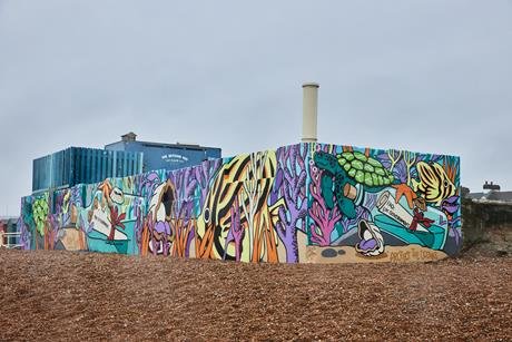 A striking new mural by Richt is unveiled in St Leonards-On-Sea, East Sussex, to celebrate the High Seas Treaty coming into force.
